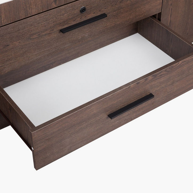 Movo Hotelya 6 Door Wardrobe with 2 Drawers Locks and Mirrors - Image 7