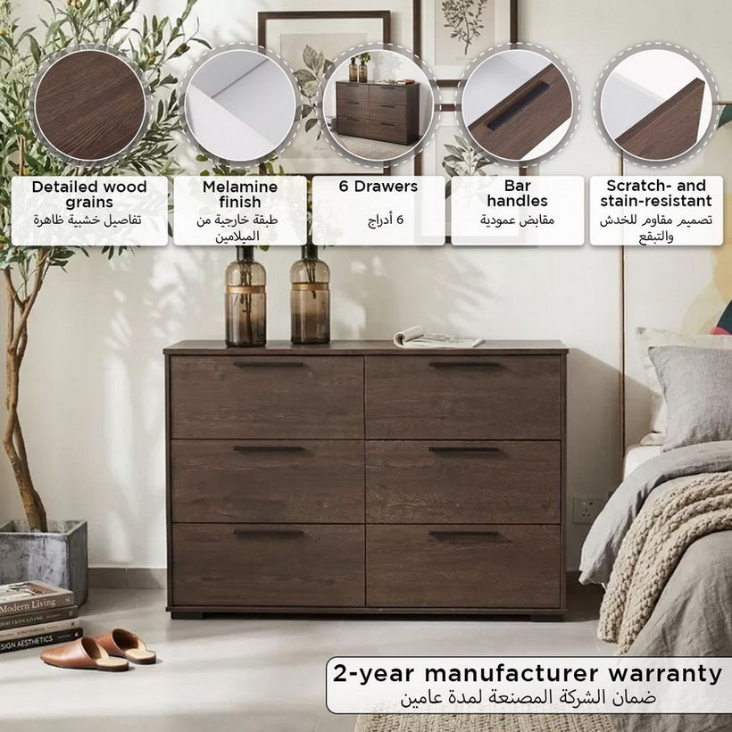 Movo Hotelya 6 Drawer Master Dresser - Image 2