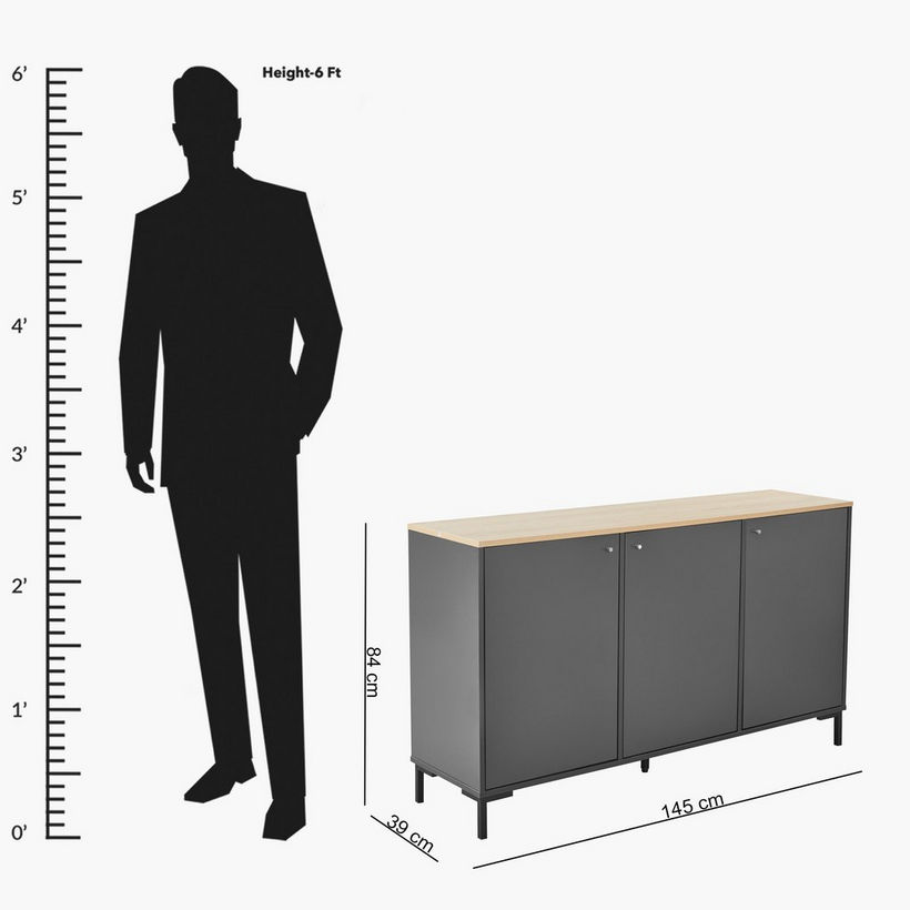 Siesta 3-Doors Sideboard - Image 8