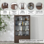 Riccardo 2-Door Bookcase Display Cabinet with Open Shelf