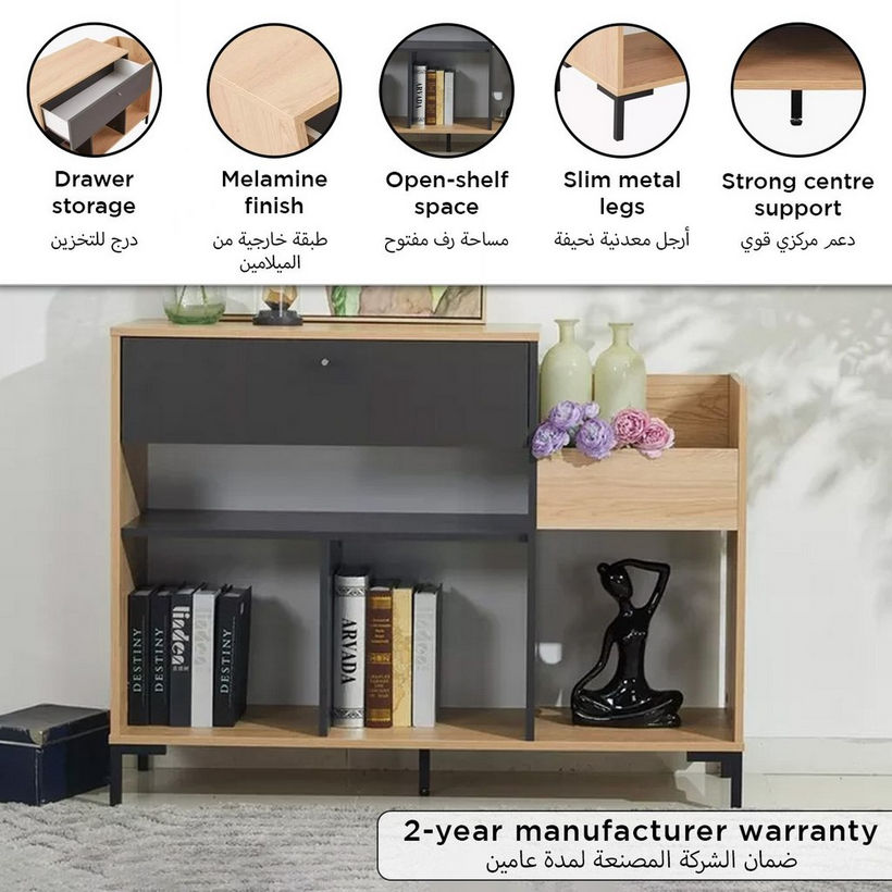 Siesta 1-Drawer Bookcase Console - Image 2