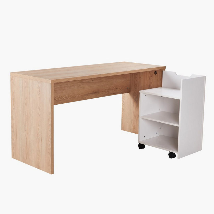 Milan Study Desk with Portable Open Shelf Storage Unit - Image 4