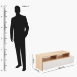 Leventino 2 Meter Extendable TV Unit for TVs up to 80 Inches