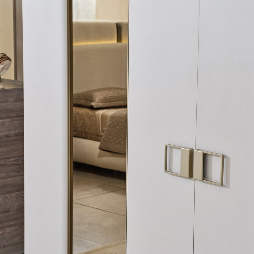 Startford 6-Door Wardrobe with 2 Reflective Mirrors - Image 4