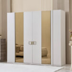 Startford 6-Door Wardrobe with 2 Reflective Mirrors