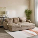 Olbia 3-Seater Fabric Left Corner Sofa Bed with Chaise Storage