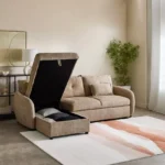 Olbia 3-Seater Fabric Left Corner Sofa Bed with Chaise Storage