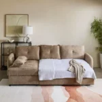 Olbia 3-Seater Fabric Left Corner Sofa Bed with Chaise Storage