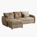 Olbia 3-Seater Fabric Left Corner Sofa Bed with Chaise Storage