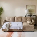 Olbia 3-Seater Fabric Right Corner Sofa Bed with Chaise