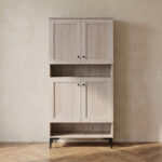 Eris 32-Pair Shoe Cabinet with Open Shelf and 4 Doors
