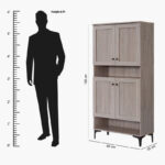 Eris 32-Pair Shoe Cabinet with Open Shelf and 4 Doors