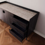 Marwell 1.5 Meter 2-Door Sideboard with Sintered Stone Top and 3-Drawers