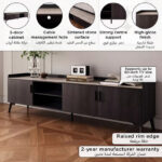 Marwell 2 Meter TV Unit with Sintered Stone Top for TV up to 80 inches