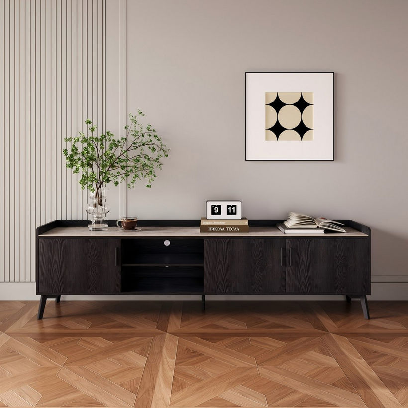 Marwell 2 Meter TV Unit with Sintered Stone Top for TV up to 80 inches - Image 3