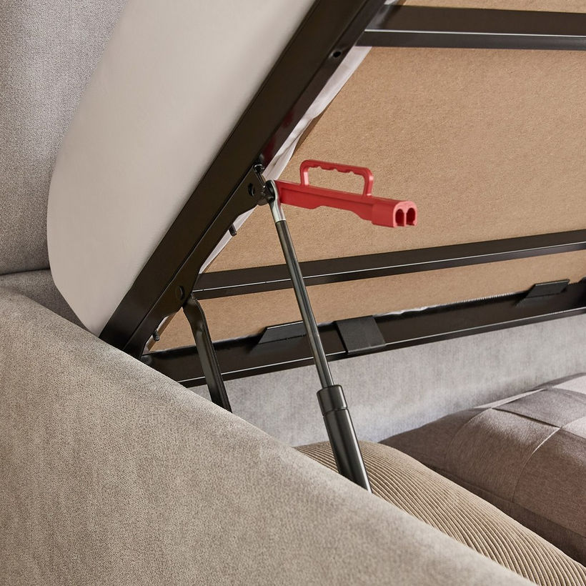 Movo Hampton Carter Upholstered Hydraulic Queen Bed - 160x200 cm - Image 7