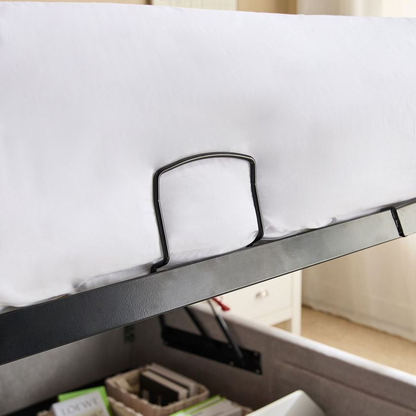 Movo Hampton Carter Upholstered Hydraulic Queen Bed - 160x200 cm - Image 8