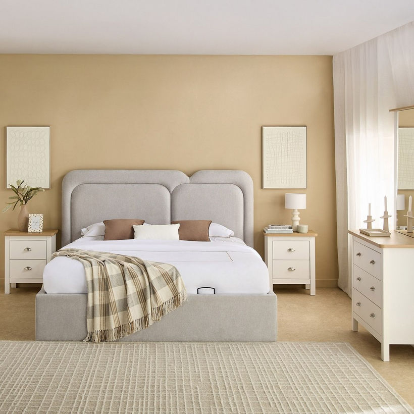 Movo Hampton Carter Upholstered Hydraulic Queen Bed - 160x200 cm - Image 11