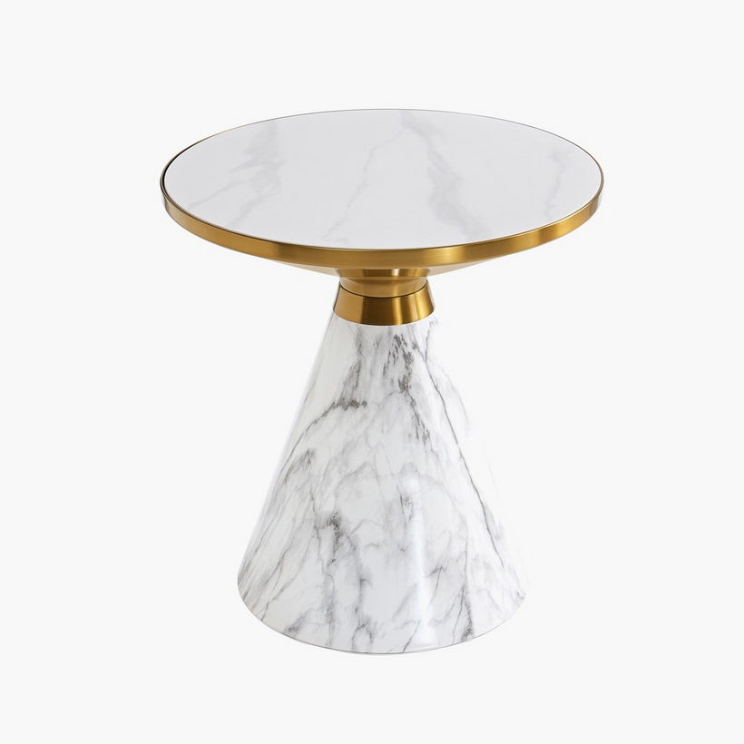 Movo Ria Sintered Stone Top Round End Table - Image 6