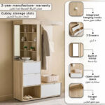 Edison 3 Drawer Multipurpose Entryway Cabinet with Cloth Hanger