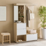 Edison 3 Drawer Multipurpose Entryway Cabinet with Cloth Hanger