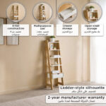 Parker Jude 4-Tier Bookcase Multipurpose Shelving Unit with Drawer