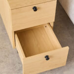 Compacto 1 Drawer 1 Door Night Stand with 2 Vertical Shelves