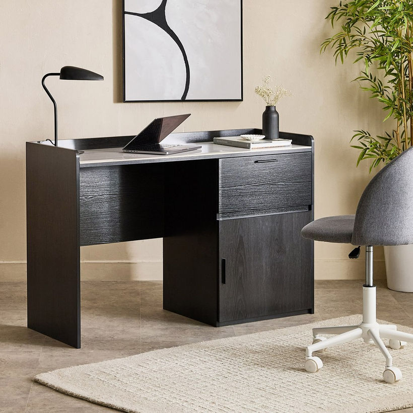 Marwell Sintered Stone 1 Door Study Desk with 1 Drawer - Image 8