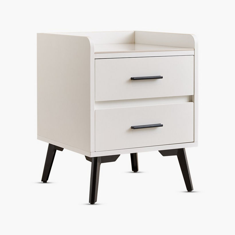 Marwell Compact 2-Drawer Sintered Stone Top Nightstand - Image 8