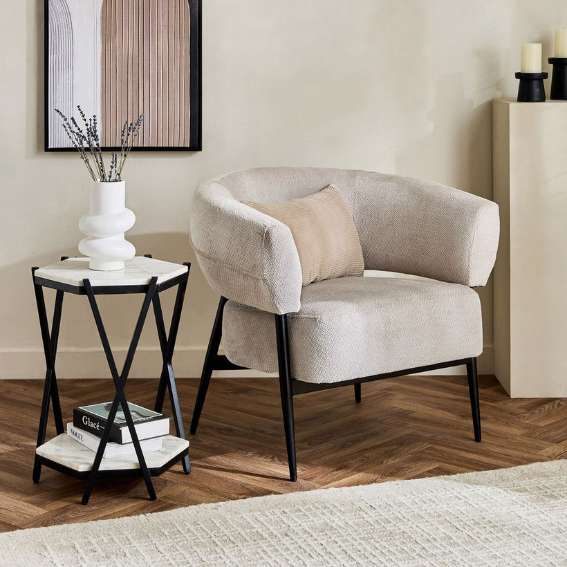 Cavon Versa Genuine Marble Top Octagon End Table - Image 6