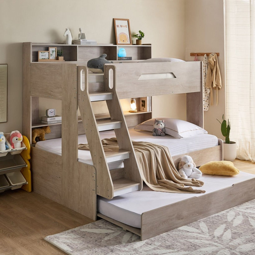 Ivory Halmstad Single Bunk Bed with Trundle - 90x200 and 120x200 cm - Image 10