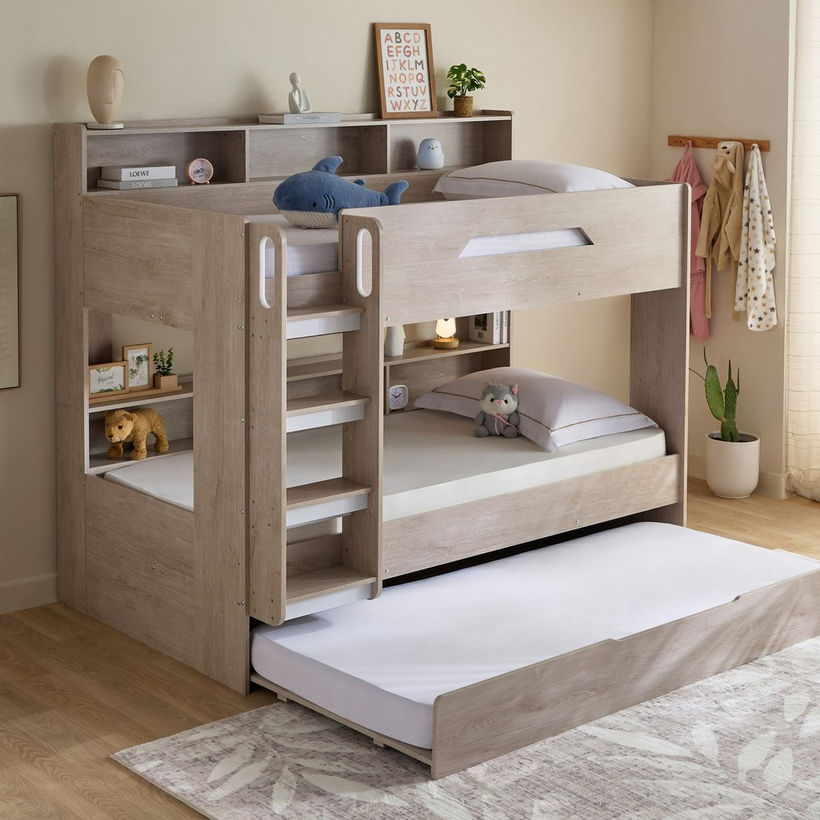 Ivory Halmstad Single Bunk Bed with Trundle - 90x200 cm - Image 2