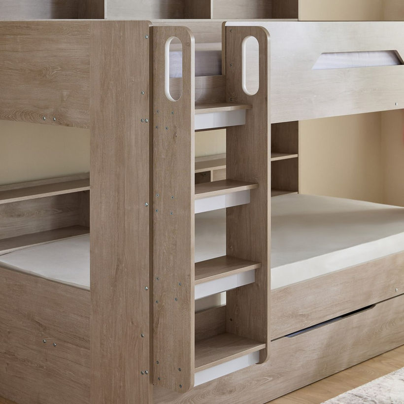 Ivory Halmstad Single Bunk Bed with Trundle - 90x200 cm - Image 4