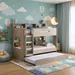 Ivory Halmstad Single Bunk Bed with Trundle - 90x200 cm - Image 10