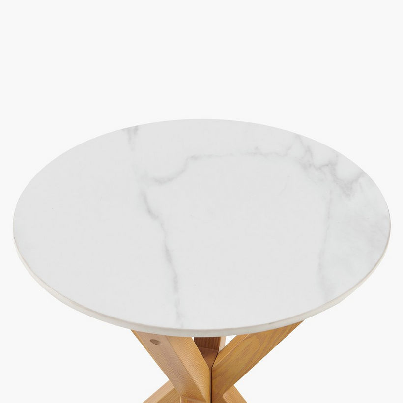 Welwick Round Sintered Stone Top End Table - Image 4