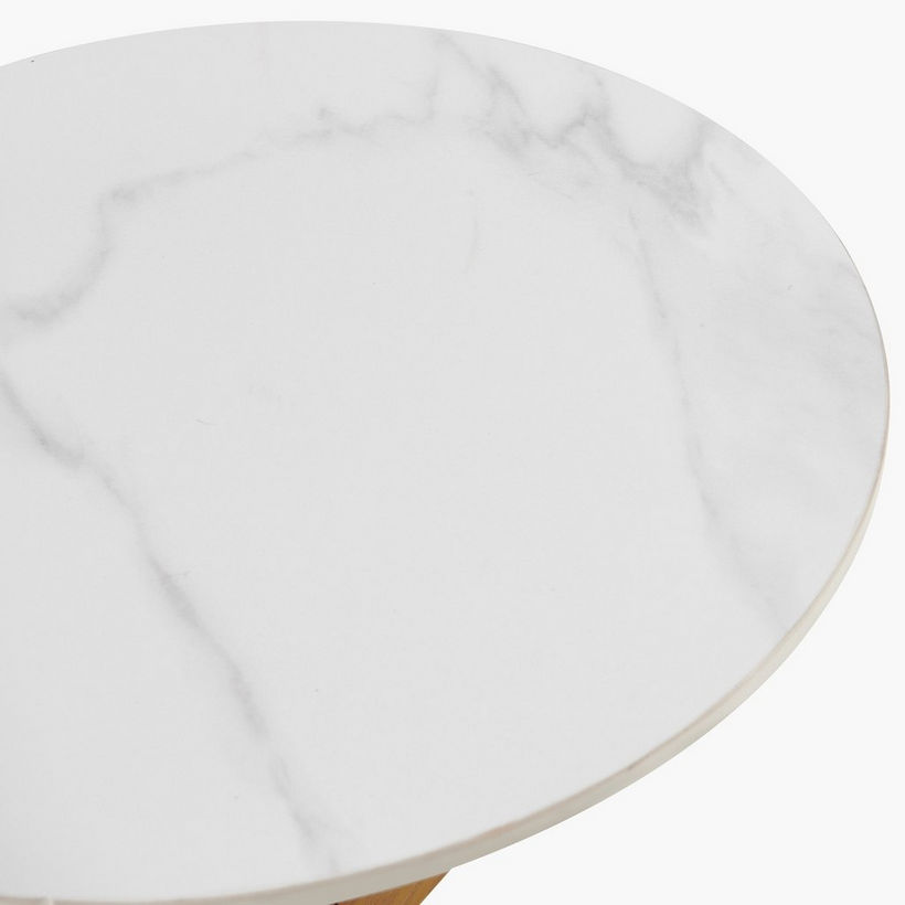 Welwick Round Sintered Stone Top End Table - Image 5