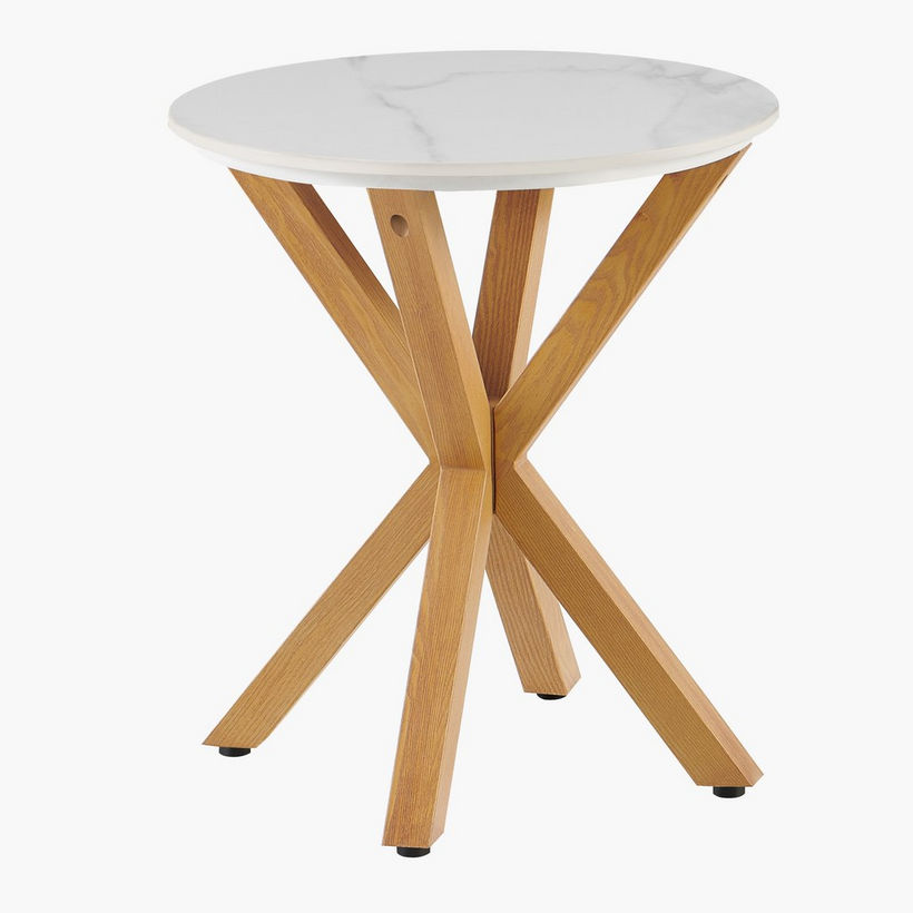 Welwick Round Sintered Stone Top End Table - Image 6