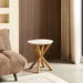 Welwick Round Sintered Stone Top End Table - Image 9