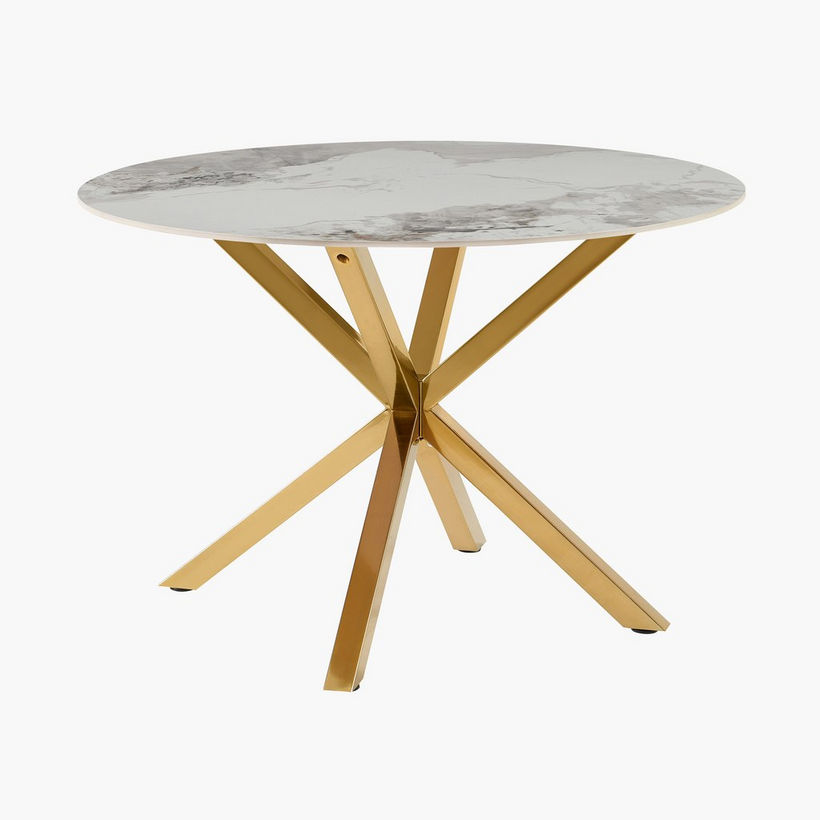 Welwick 4-Seater Round Sintered Stone Top Dining Table - Image 7