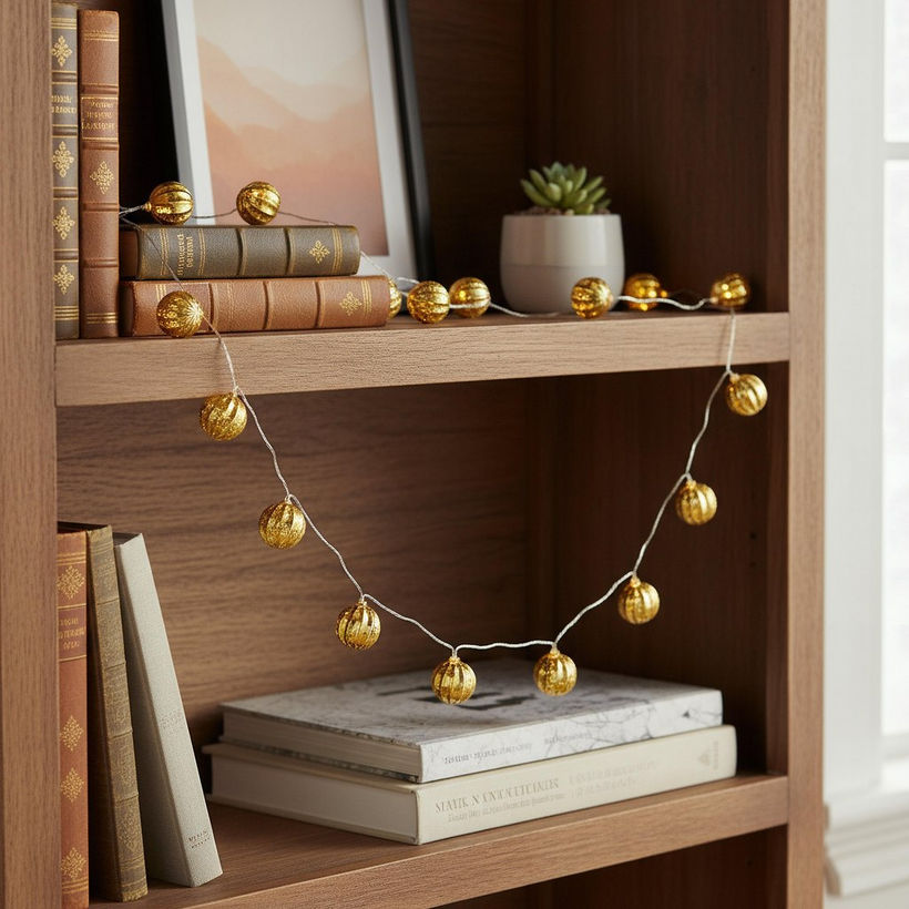 Orla 3AA 10 LED Ball with Stripes String Light - 172 cm - Image 5