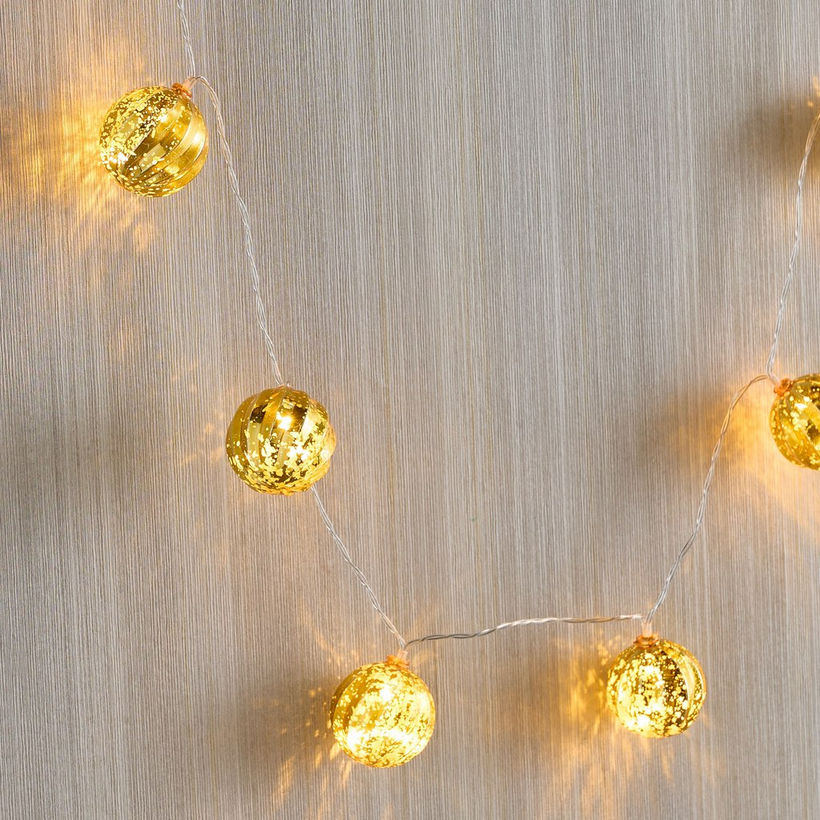 Orla 3AA 10 LED Ball with Stripes String Light - 172 cm - Image 8