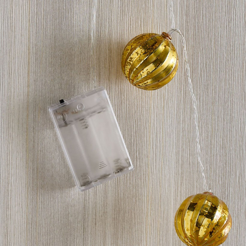 Orla 3AA 10 LED Ball with Stripes String Light - 172 cm - Image 9