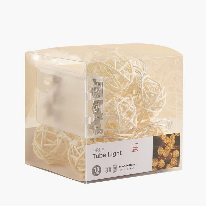 Rattan Ball 3AA 10 LED Stipe String Light - 172 cm - Image 2