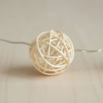 Rattan Ball 3AA 10 LED Stipe String Light - 172 cm