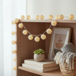 Rattan Ball 3AA 10 LED Stipe String Light - 172 cm