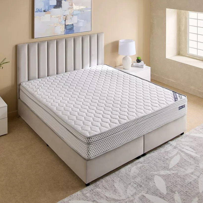 iSleepEase Repose Nxt Box Top Bonnell Spring Super King Mattress - 200x200x24 cm - Image 4