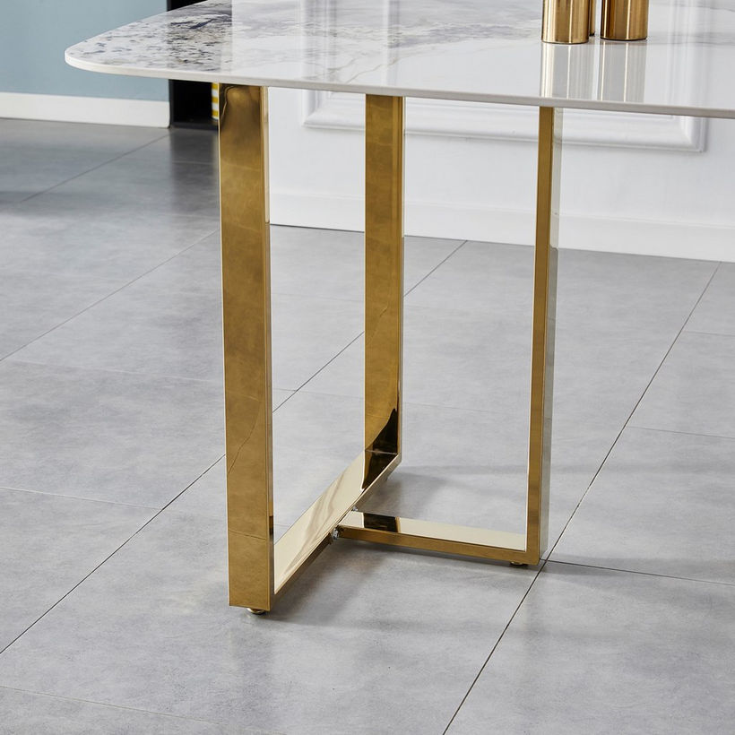 Pearl 6-Seater Sintered Stone Top Dining Table - Image 7
