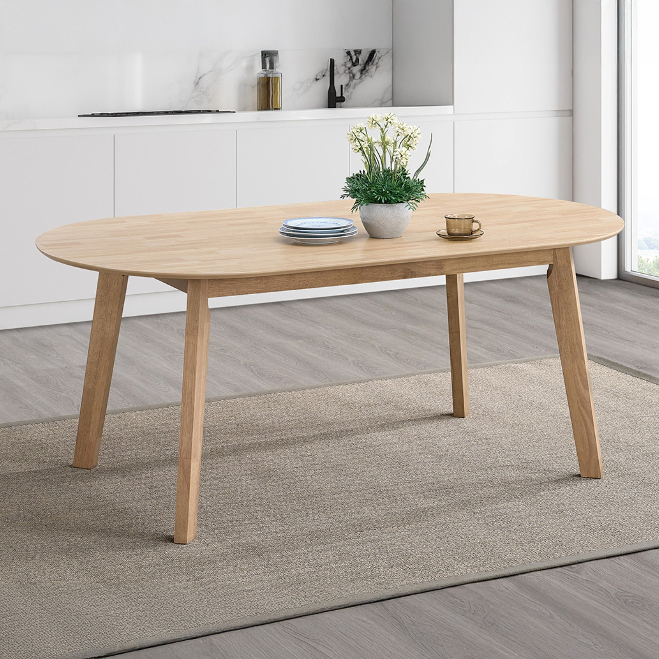 Movo Scandi Oval 6-Seater Dining Table