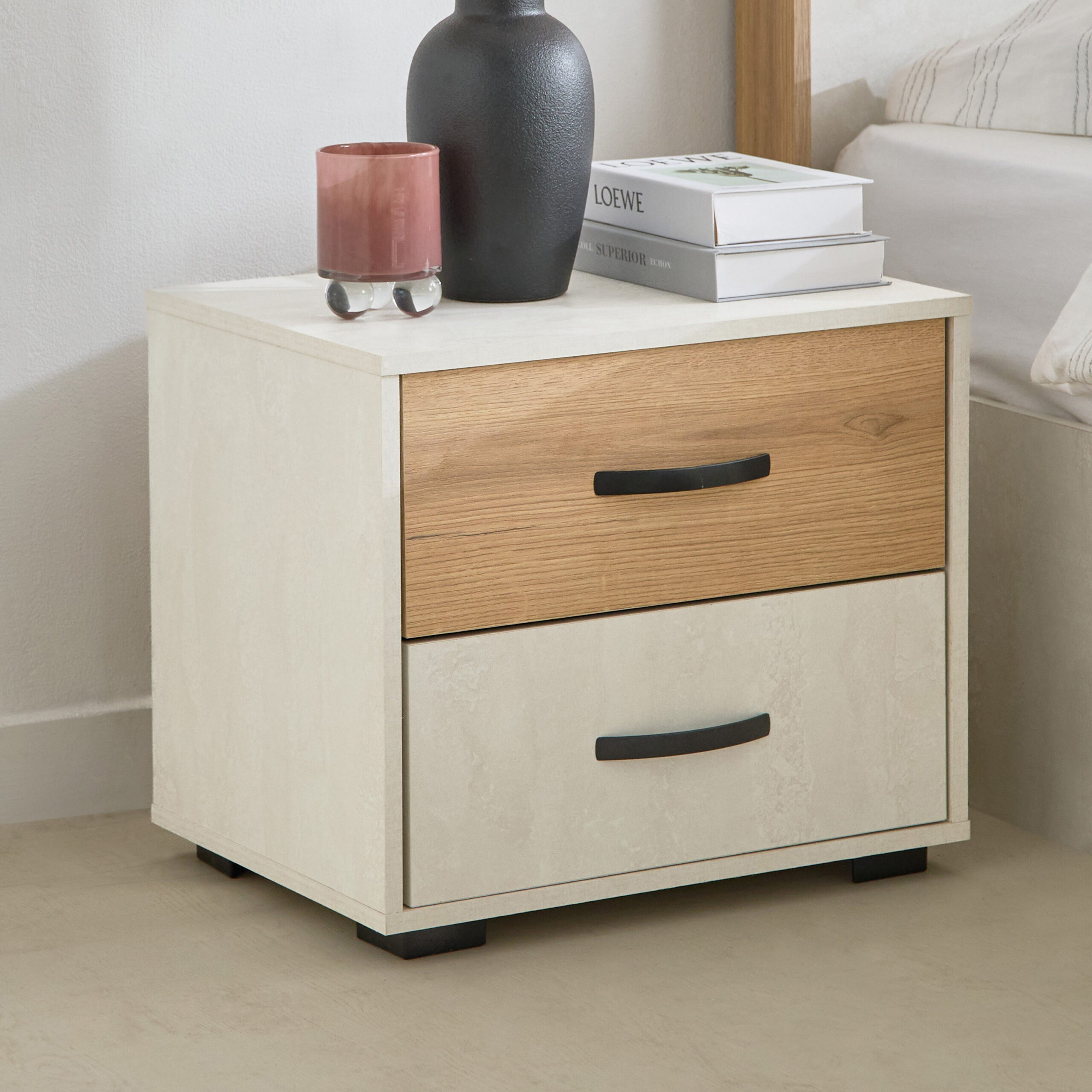 Athens Rise 2-Drawer Nightstand