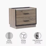 Europe 2-Drawer Nightstand